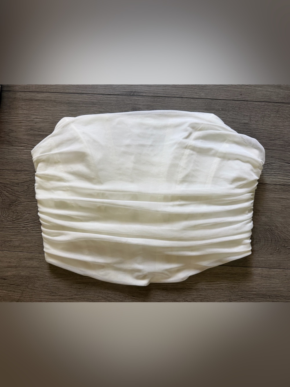 NWT Cider Strapless White Ruched Tube Top Corset 2XL